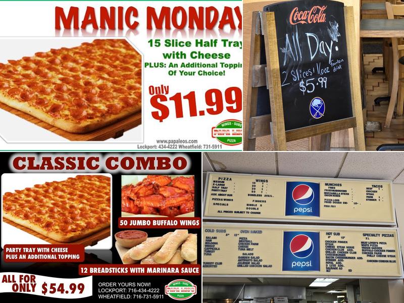 Papa Leo's Pizzeria Menu