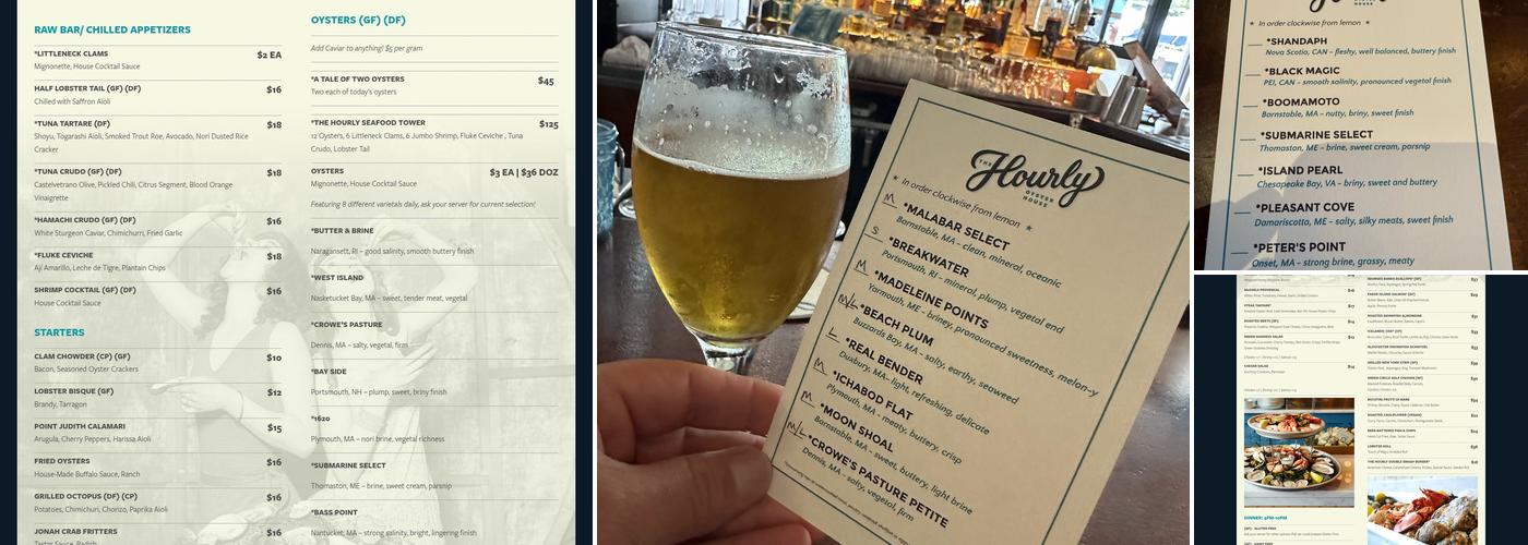 The Hourly Oyster House Menu