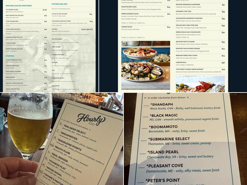 The Hourly Oyster House Menu