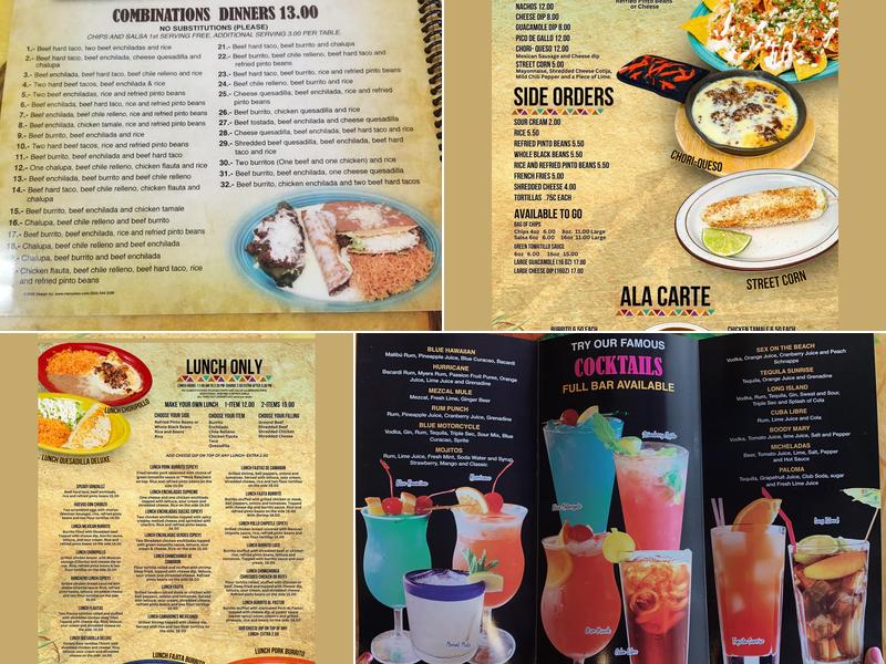 Rey Azteca New Kensington Menu