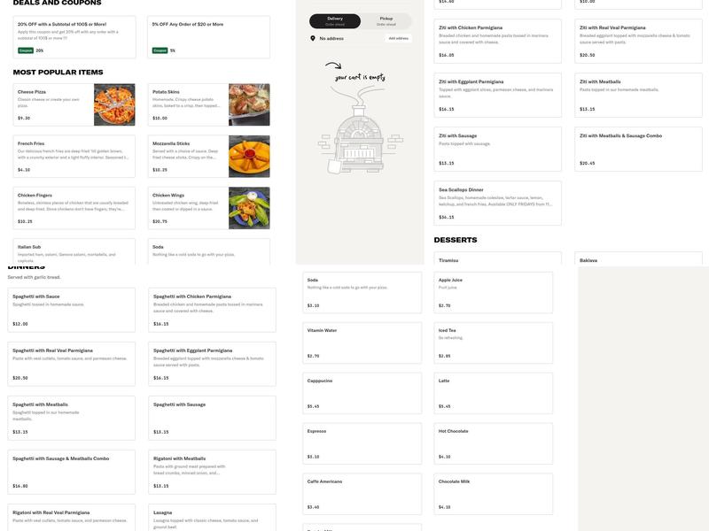 New England Pizza Menu