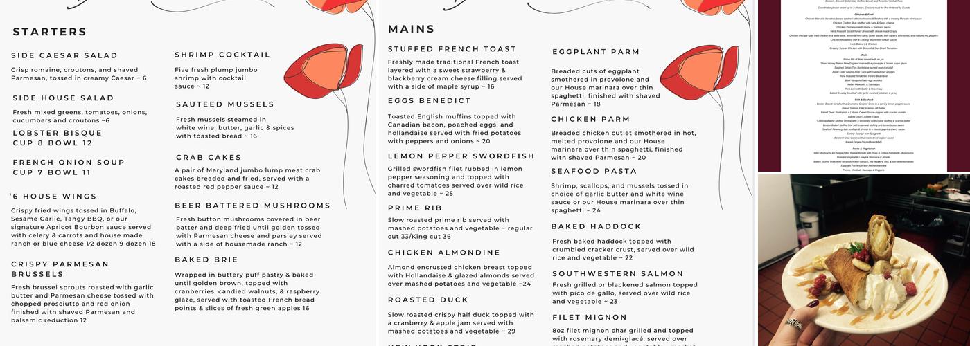 6 House Pub Menu