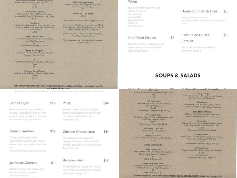 Liquid Art Brewing Company Menu