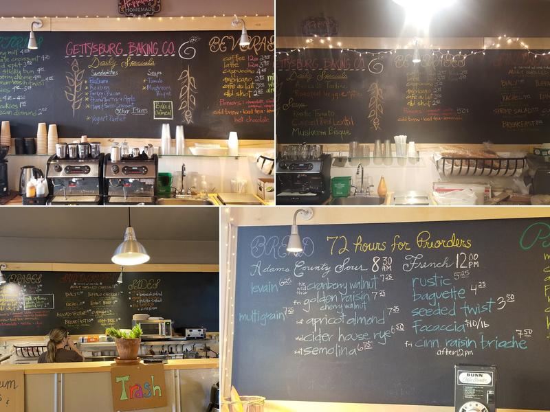 Gettysburg Baking Co. Menu