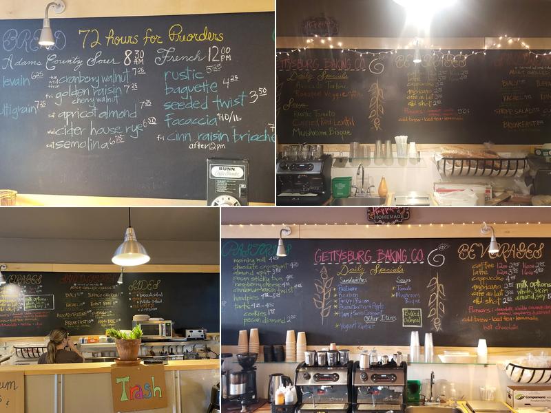 Gettysburg Baking Co. Menu