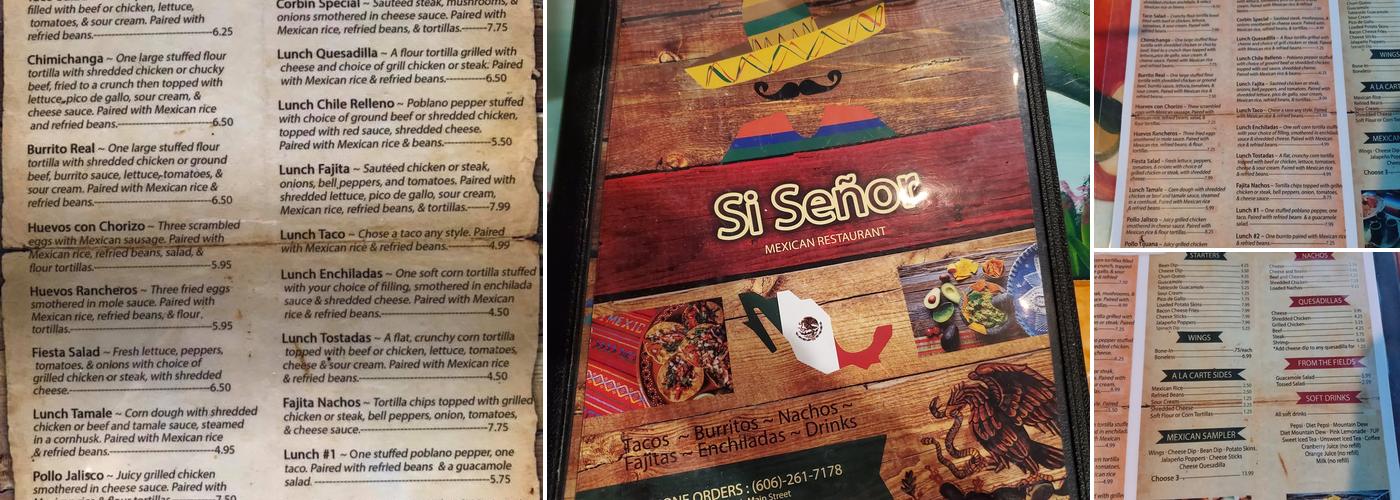 Si Señor Mexican Bar & Grill Menu