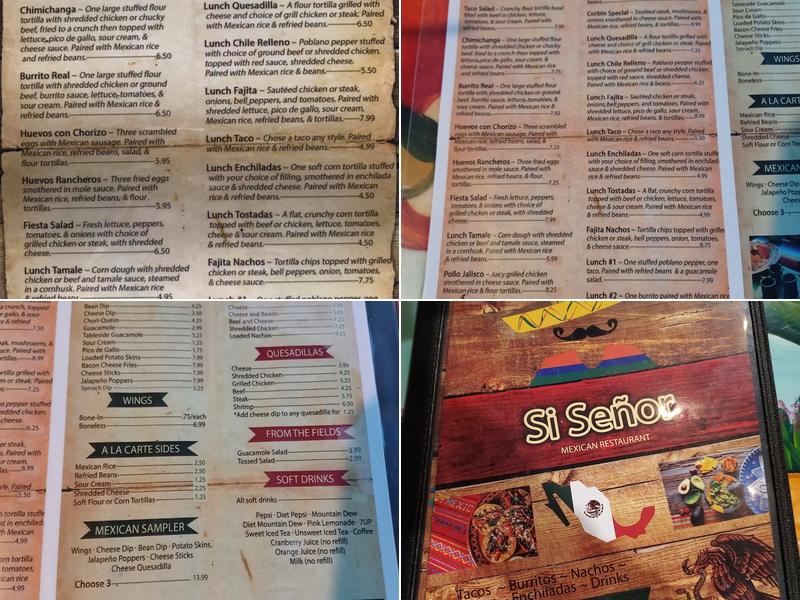 Si Señor Mexican Bar & Grill Menu