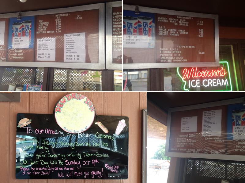 Dew Drop Rv Park Menu