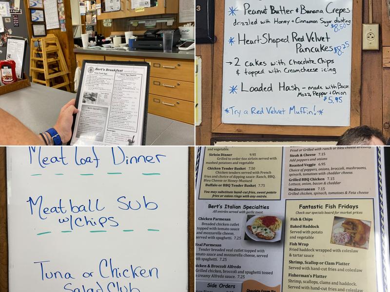 Bert's Breakfast & Lunch Menu
