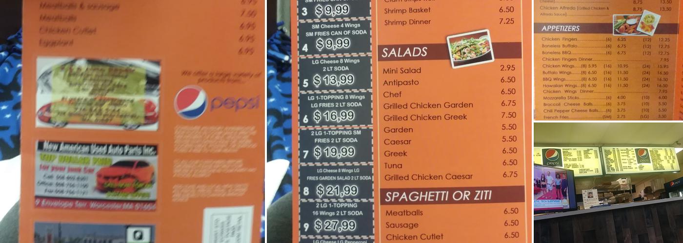 Christos Pizza Menu