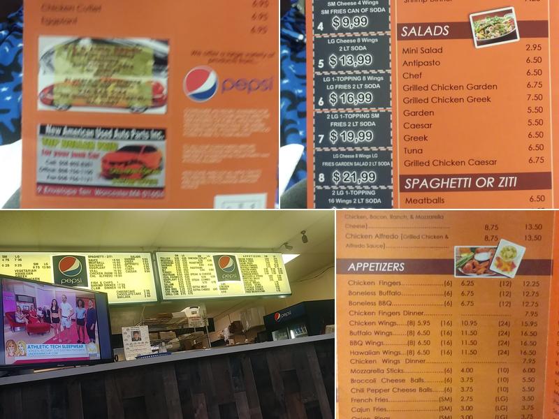 Christos Pizza Menu