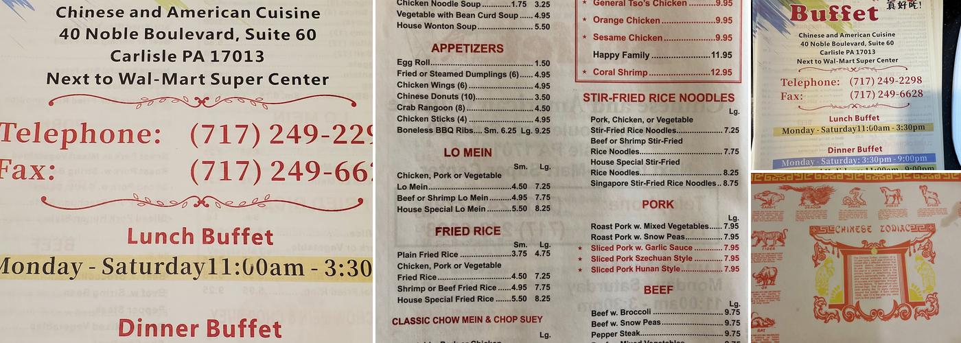Super Buffet Menu