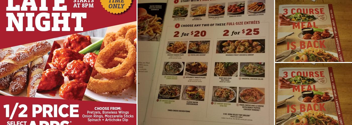 Applebee's Grill + Bar Menu
