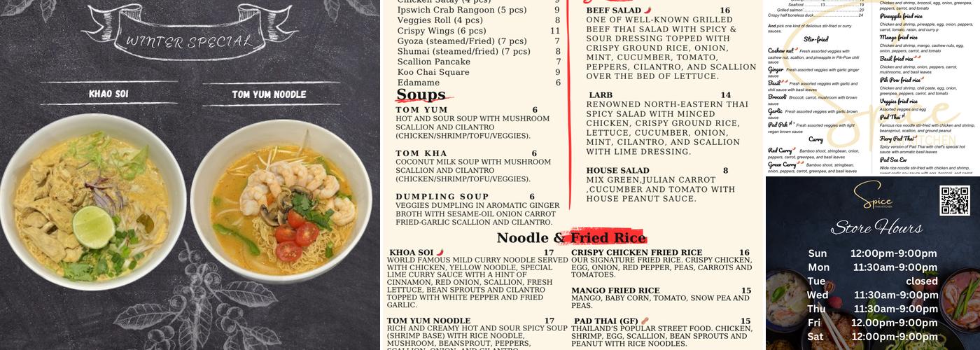 Spice Thai Kitchen Menu