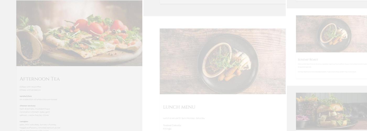 The Juniperlea Inn Menu