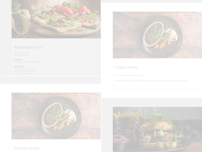 The Juniperlea Inn Menu