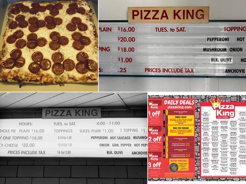 Pizza King Menu