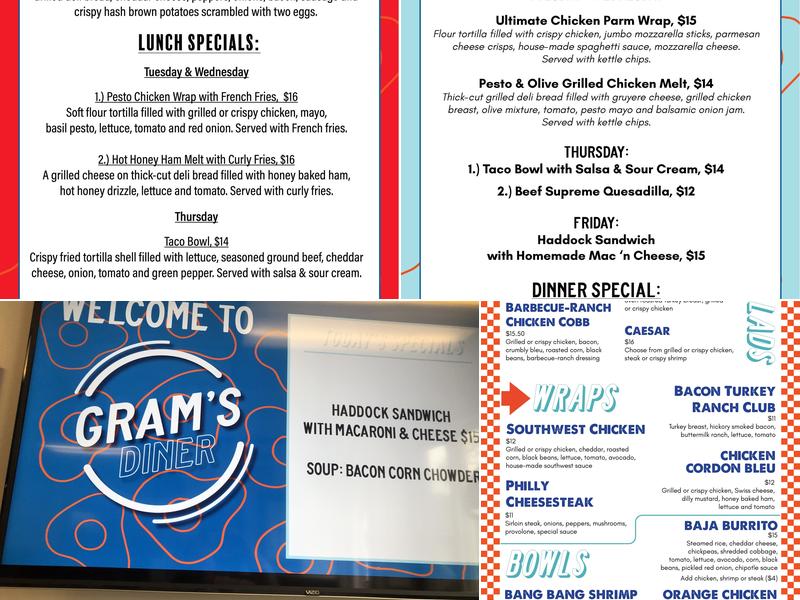 Gram's Diner Menu