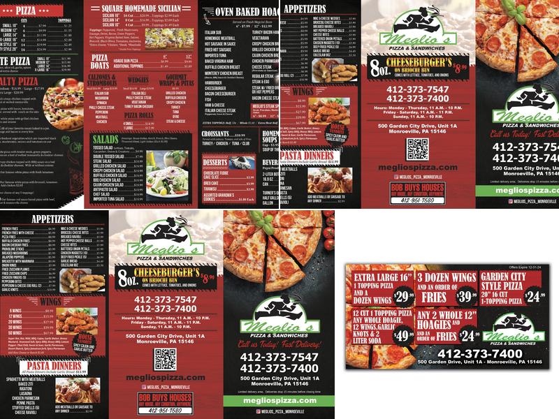 Meglio's Pizza & Sandwiches Menu