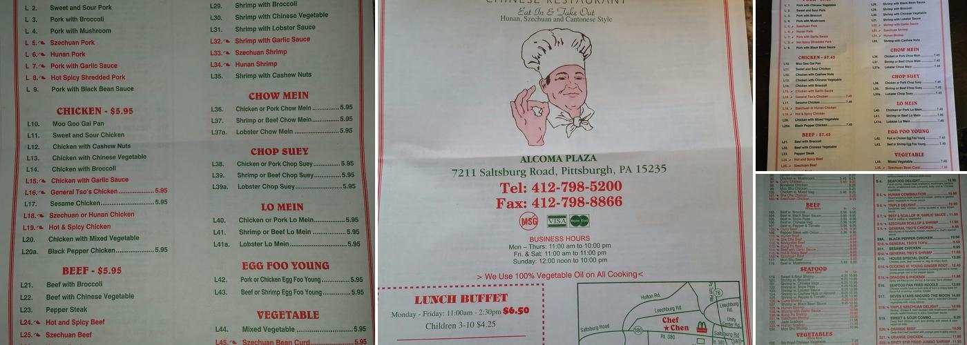 Chef Chen Menu