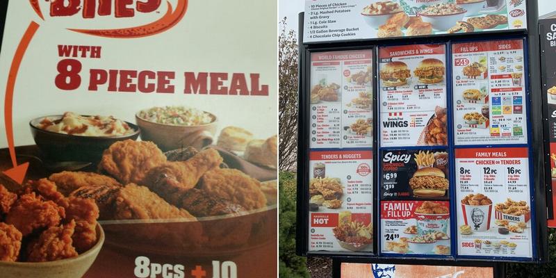 KFC Menu