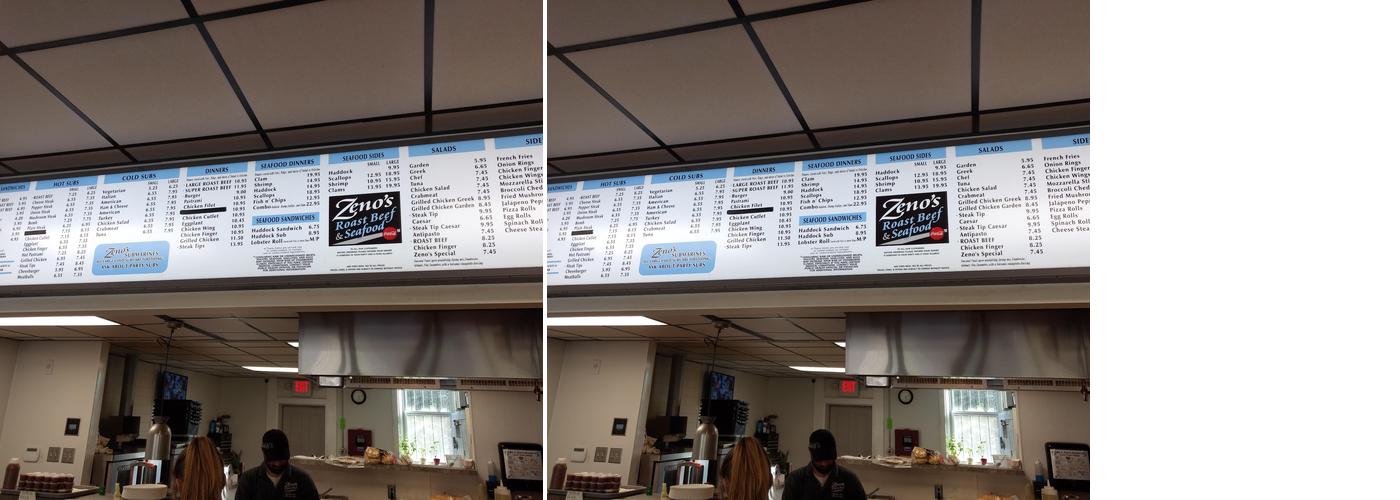 Zeno's Roast Beef Menu