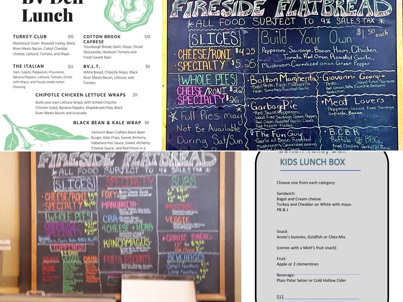 Fireside Flatbread Menu