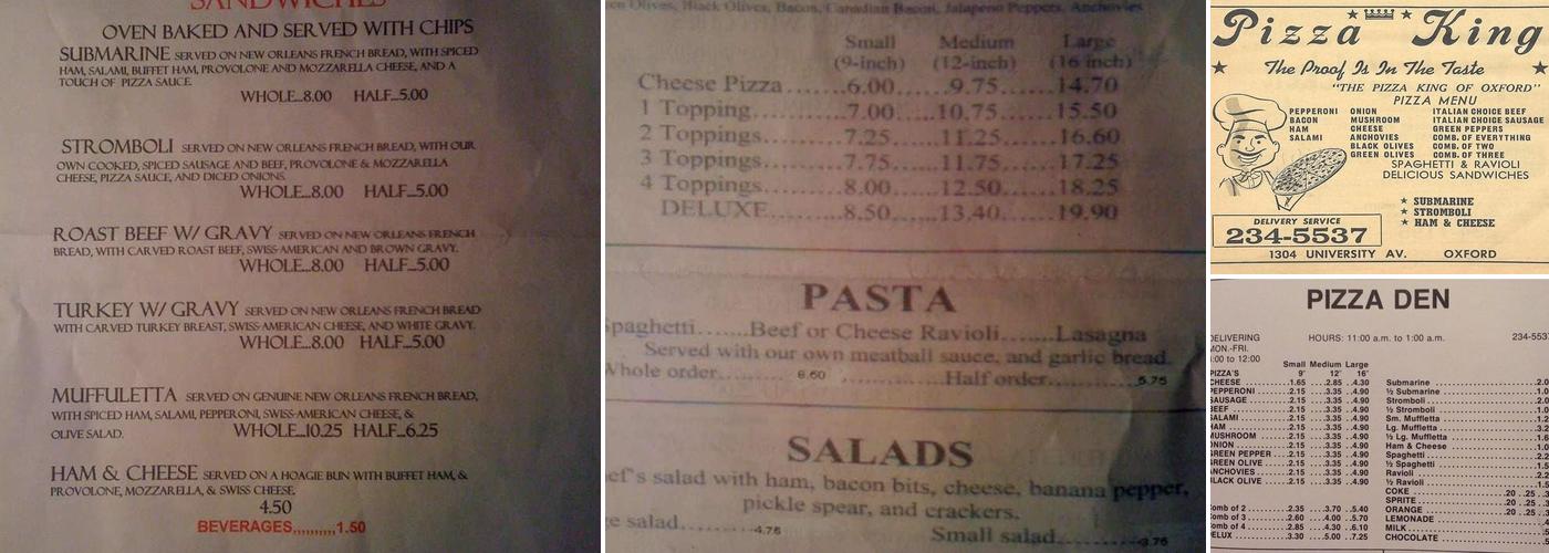 Pizza Den Menu