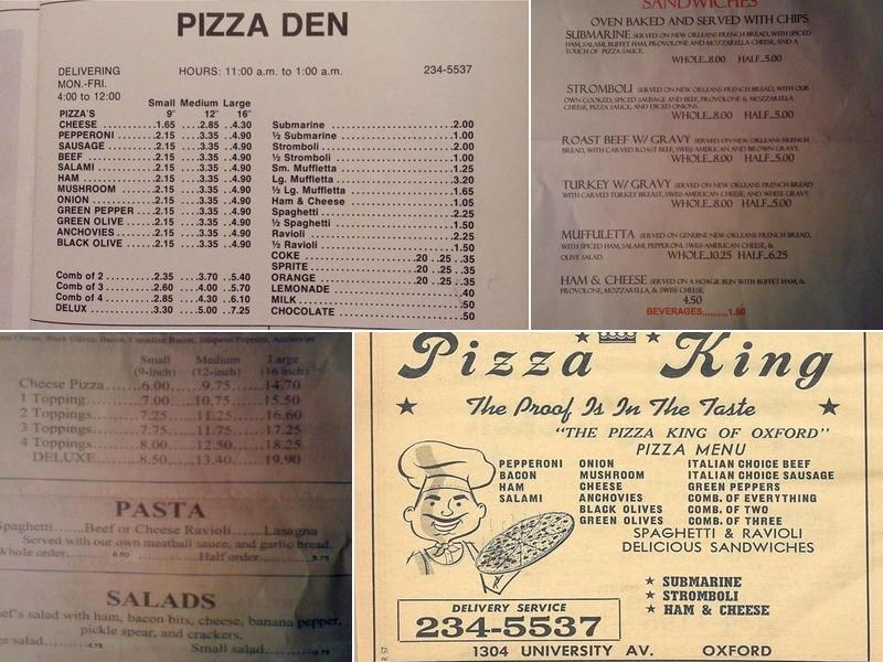 Pizza Den Menu