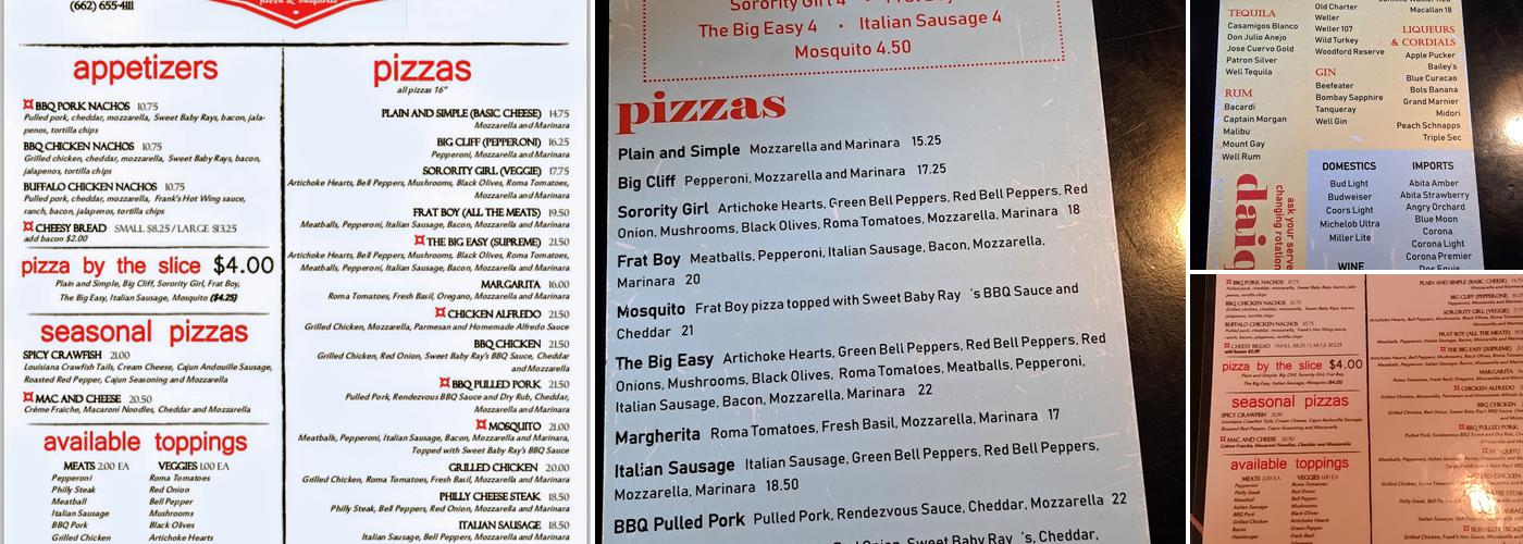Funkys Pizza & Daiquiri Bar Menu