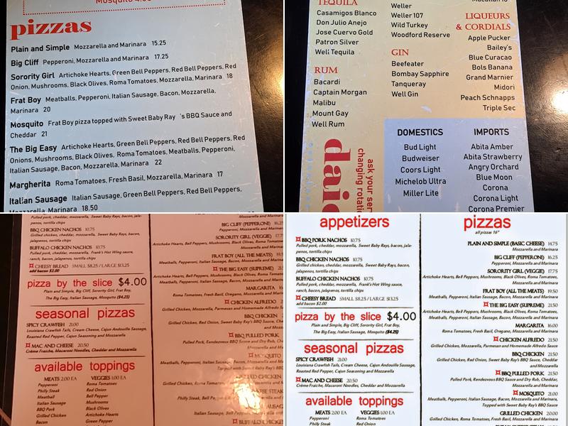Funkys Pizza & Daiquiri Bar Menu