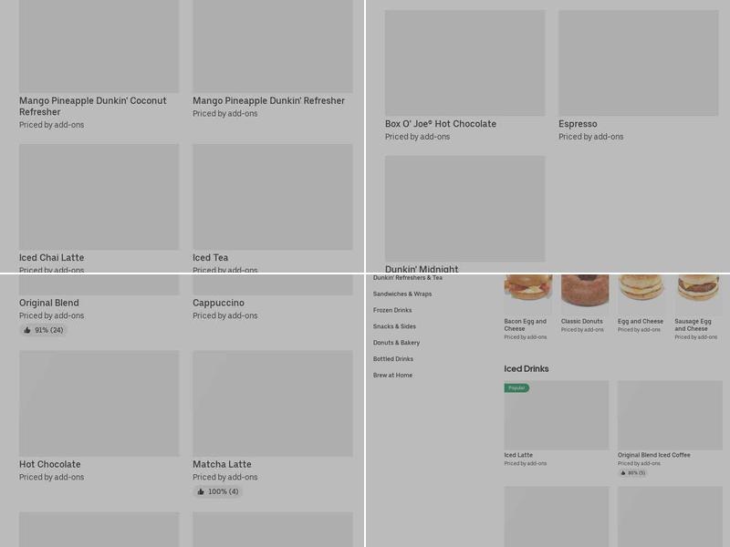 Dunkin' Menu