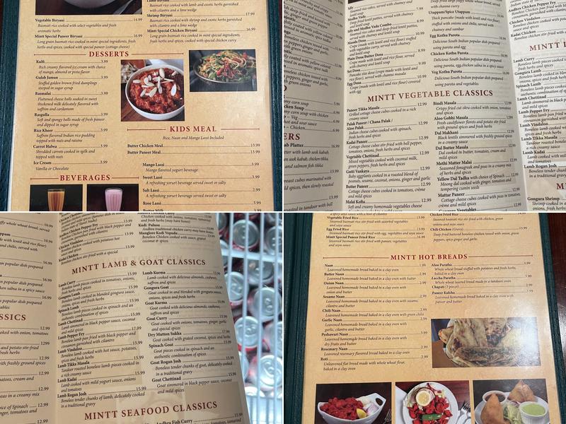 Mintt Indian Cuisine Monroeville Menu