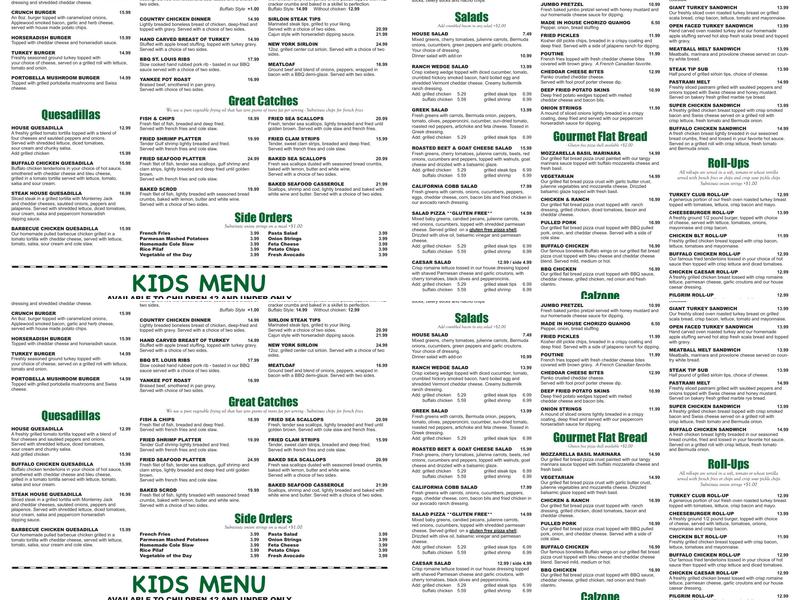 Charlie Horse Menu