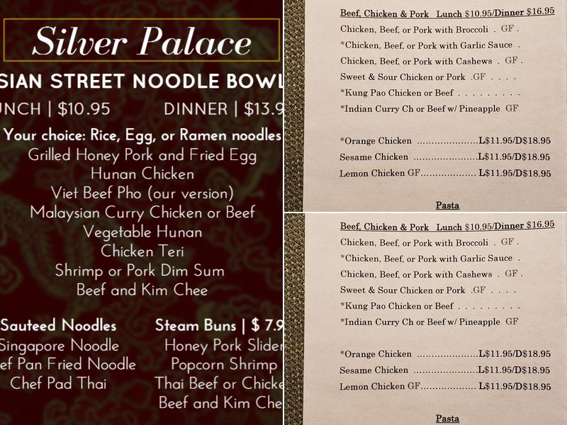 Silver Palace Menu
