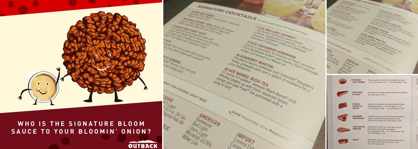 Outback Steakhouse Menu