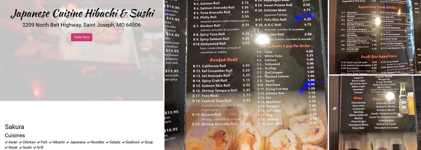 Sakura Menu
