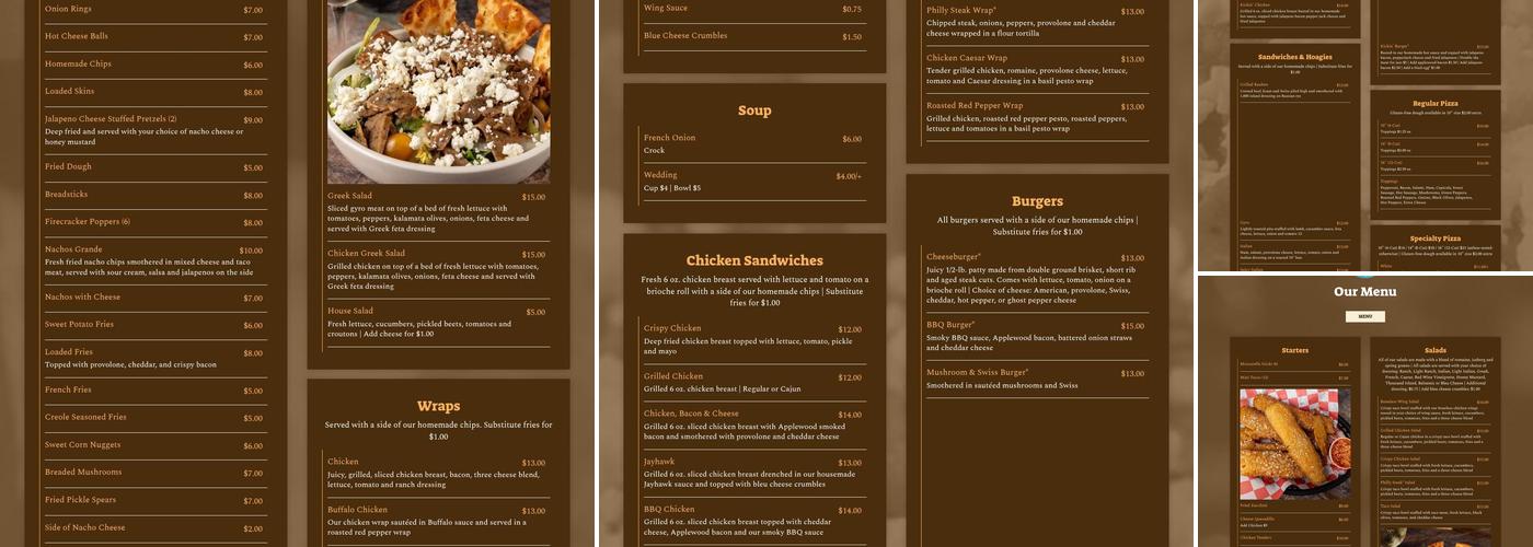 Black Sheep Menu