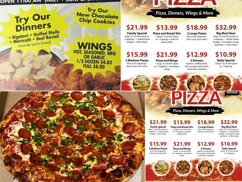 Casey's Pizza Menu