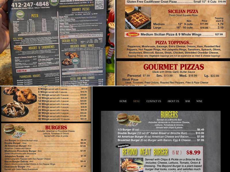 Salvatore's Pizza House Menu