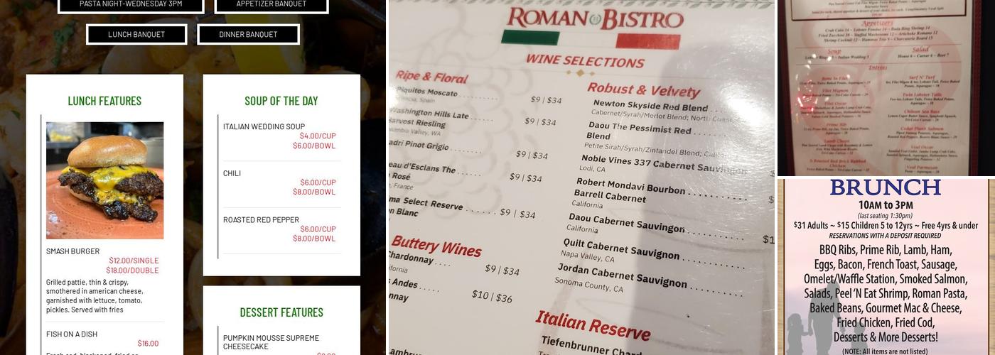 Roman Bistro Menu