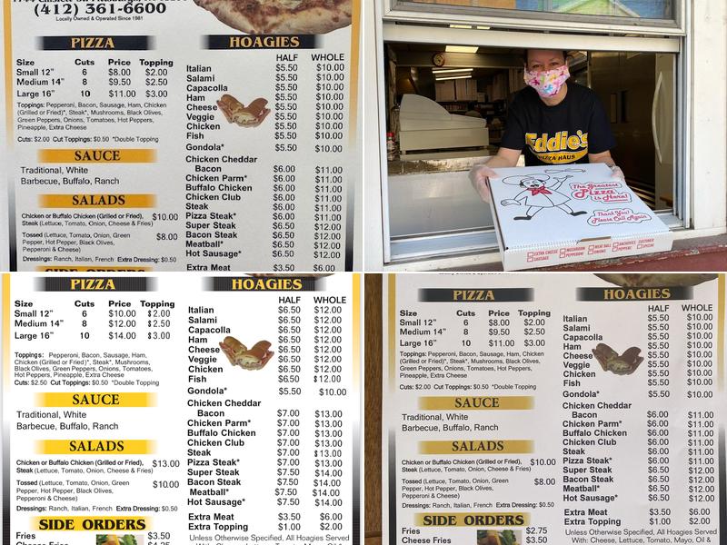 Eddie's Pizza Haus Menu