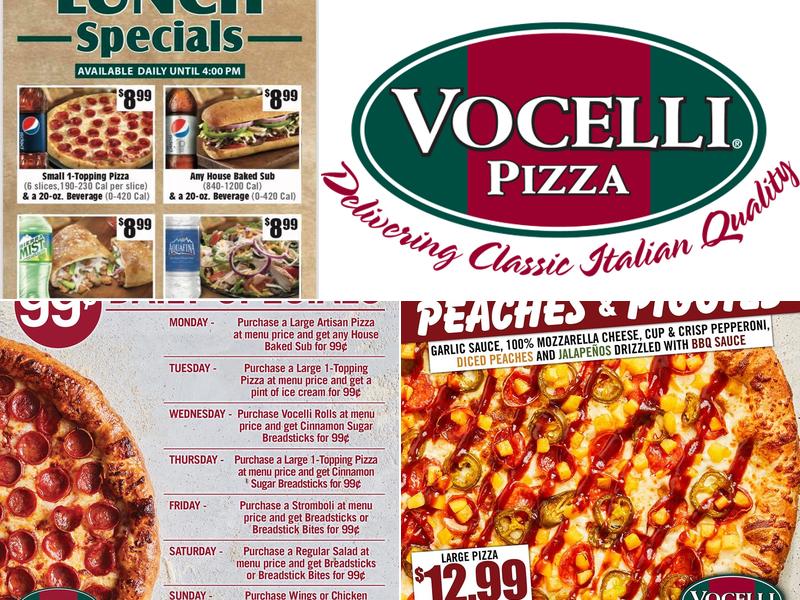 Vocelli Pizza Menu