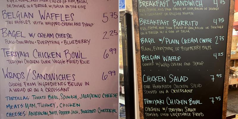 Wild West Espresso Menu