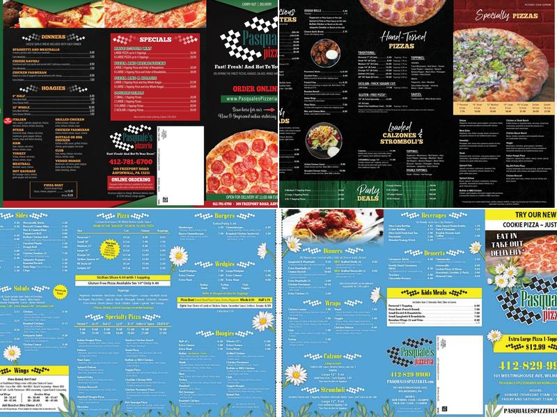 Pasquale's Pizzeria Menu