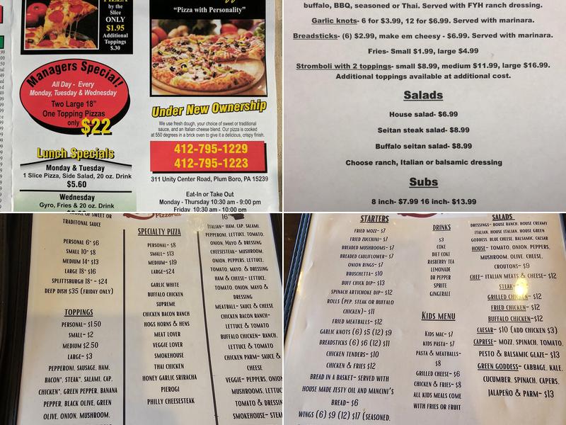 Lelulo's Pizzeria Menu