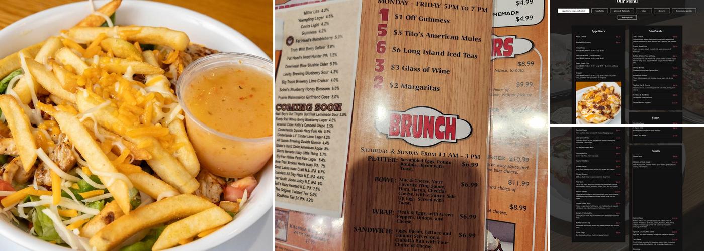 Jigger's Pub Menu