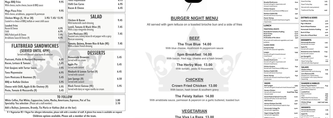 The Crown Menu