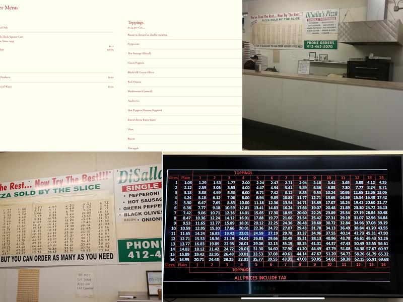 DiSalla's Pizza Munhall Menu