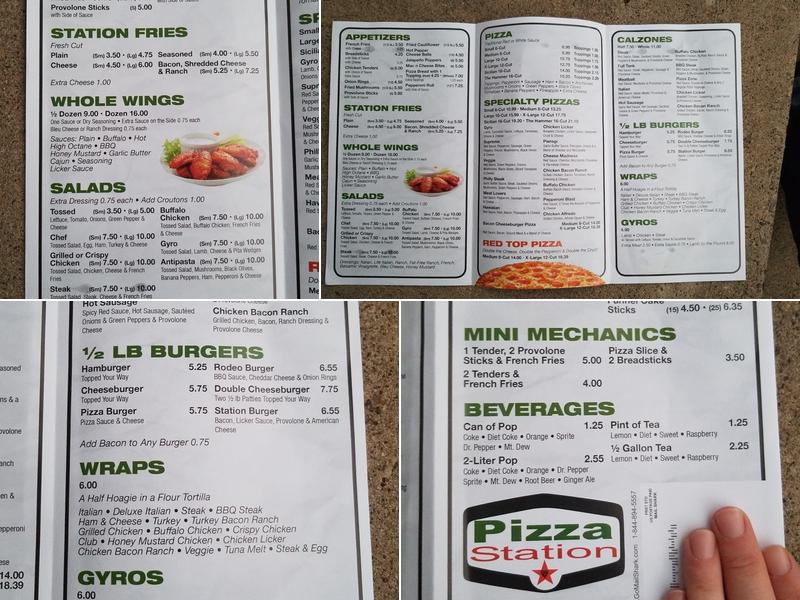 Pizza Station Menu